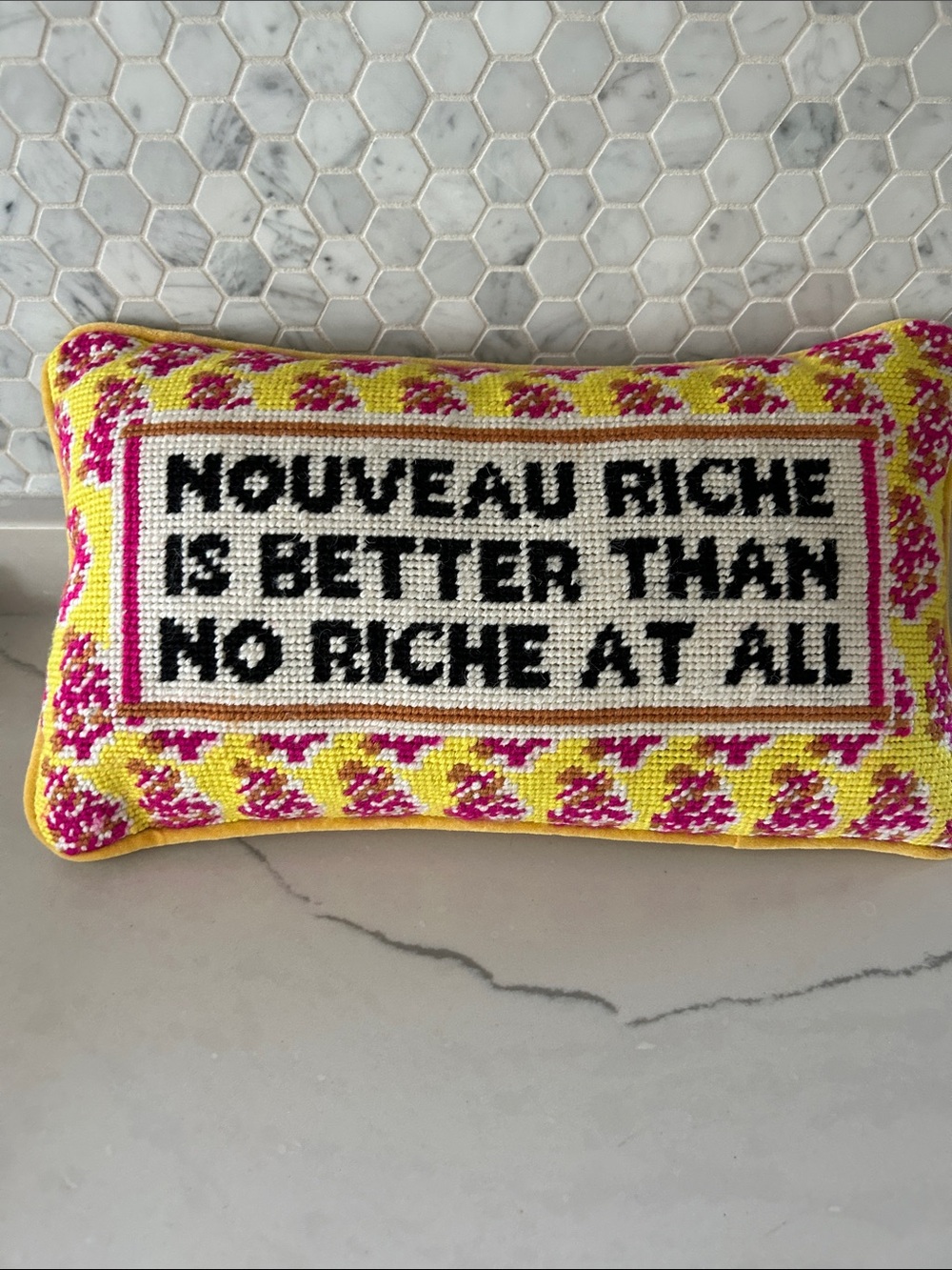 Furbish Pillow Needlepoint